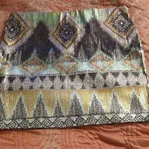Colorful Geometric Sequin Skirt